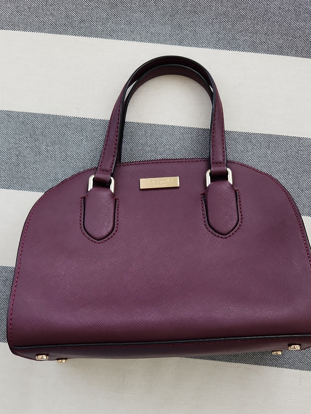 kate spade plum dome satchel in deep purple